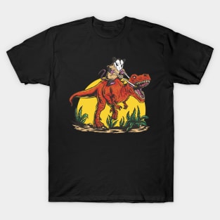 Opossum riding-t-rex T-Shirt